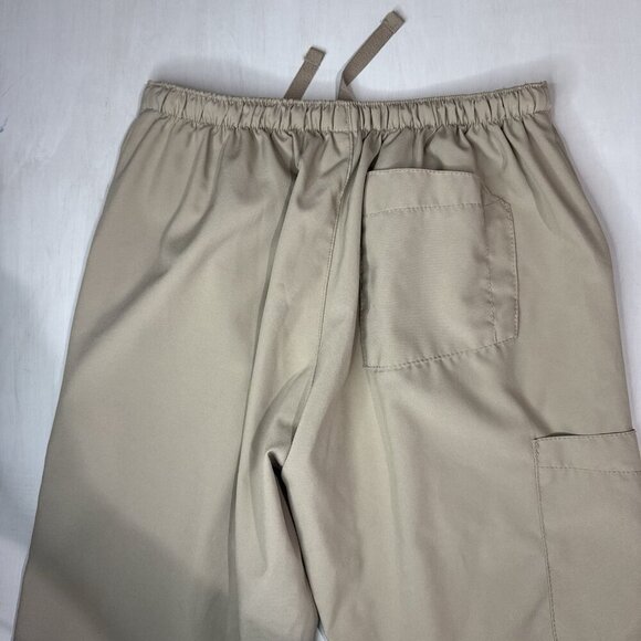 WonderWink Scrub Pants W123 Women XSP Tan Petite Spread Cheer Drawstring Pockets - Picture 3 of 9